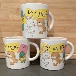 Vintage Toscany Japan “Who’s Hiding in My Mug?” Animals Set Of 3 Rare HTF